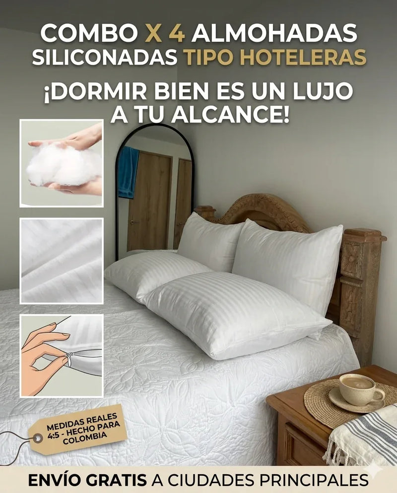 Almohadas Hoteleras SueñoPlus x4