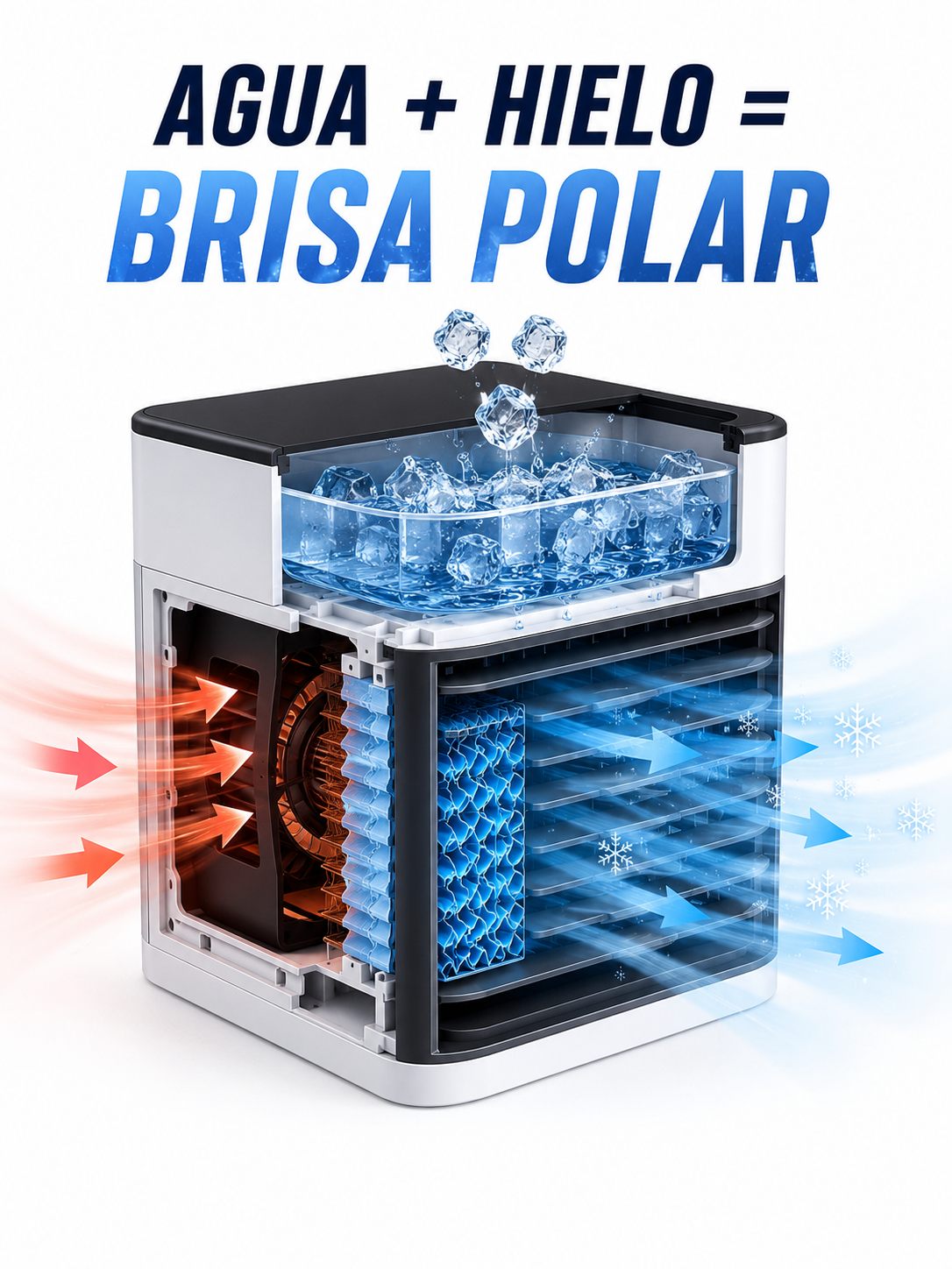 Agua + hielo = brisa polar: así funciona el hidro-enfriamiento