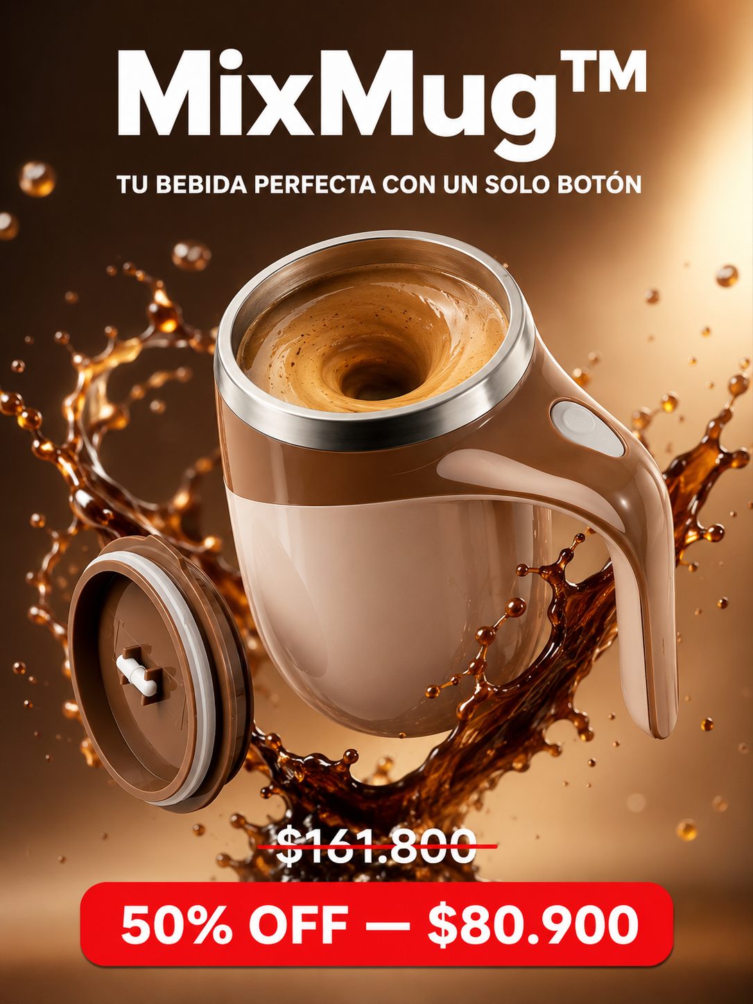 MixMug — tu bebida perfecta con un solo botón, 50% OFF hoy