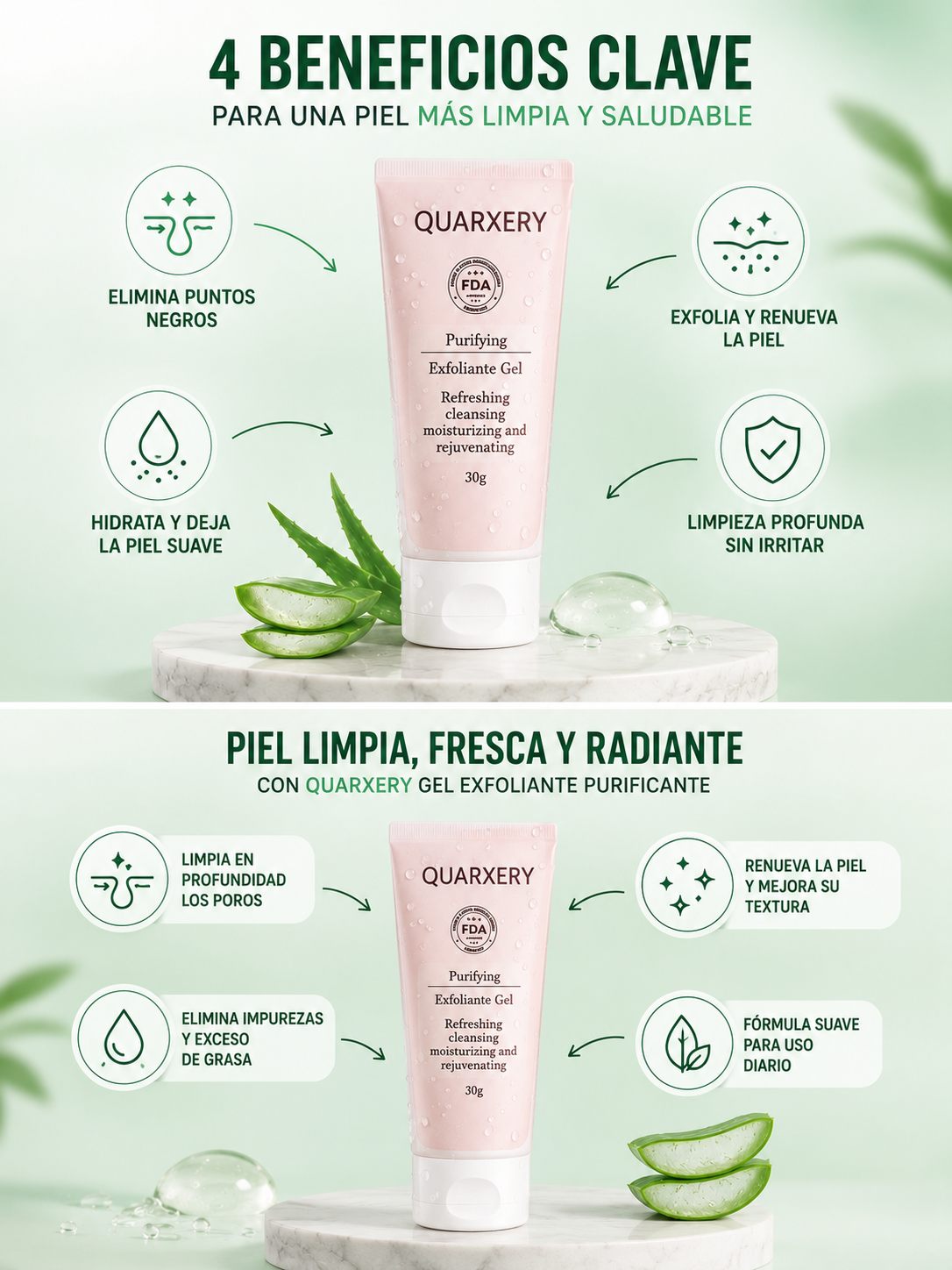 4 beneficios clave del gel Quarxery