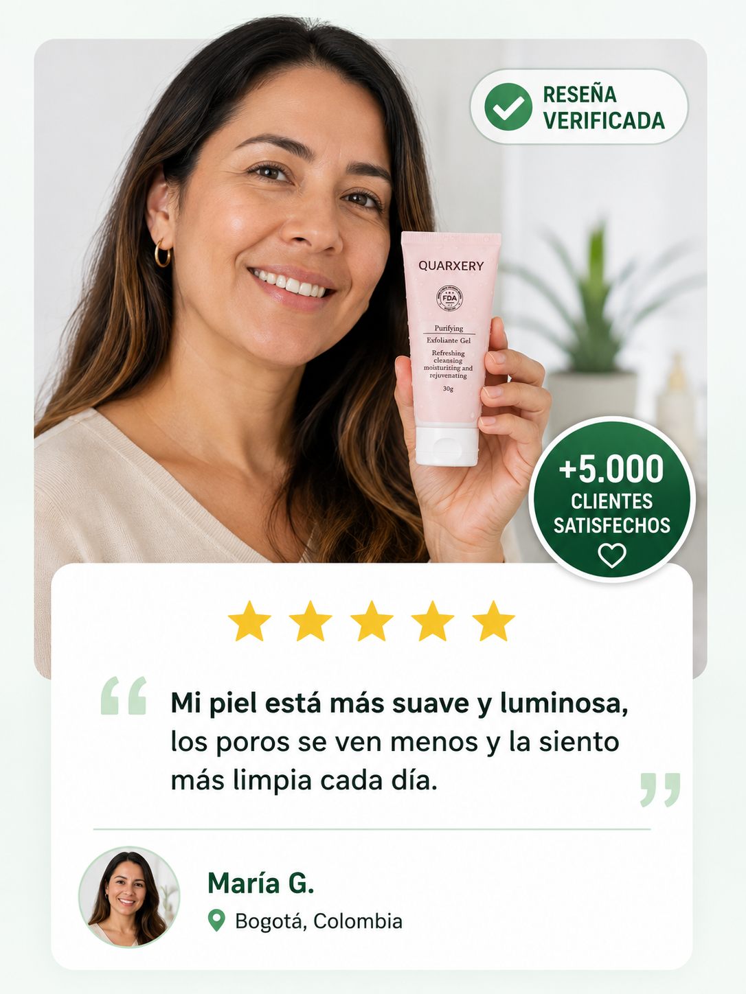 Testimonio de cliente verificada