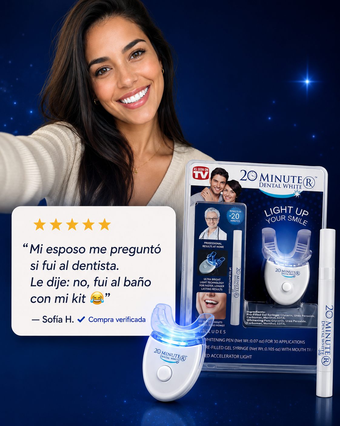 Testimonio real — sonrisa como con filtro, pero real