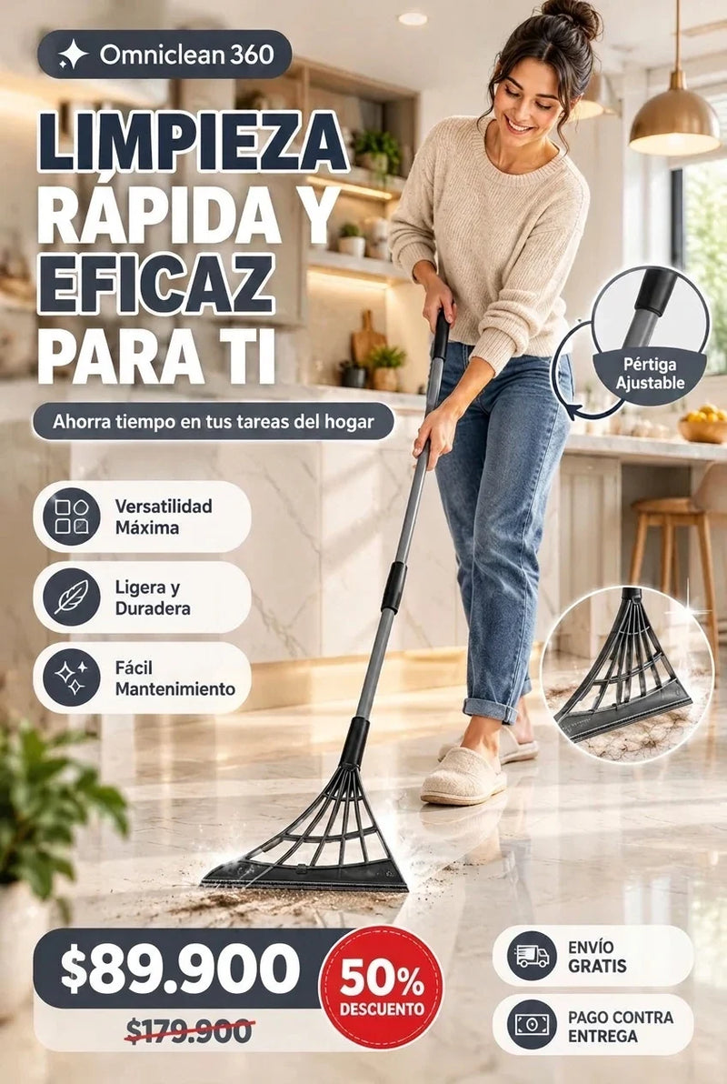escoba de silicona multiusos Omniclean 360
