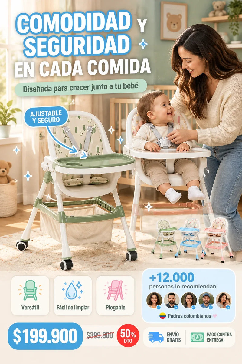 SILLA COMEDOR BEBE 2 EN 1