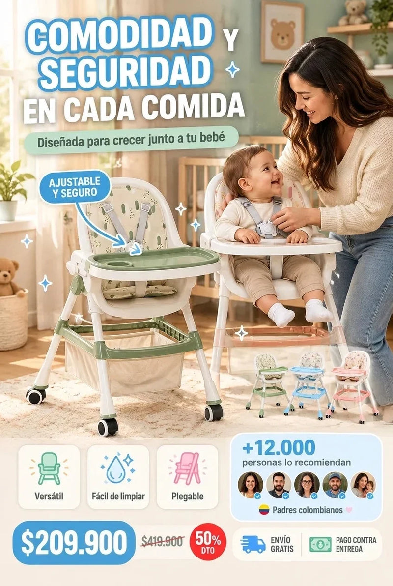 SILLA COMEDOR BEBE 2 EN 1