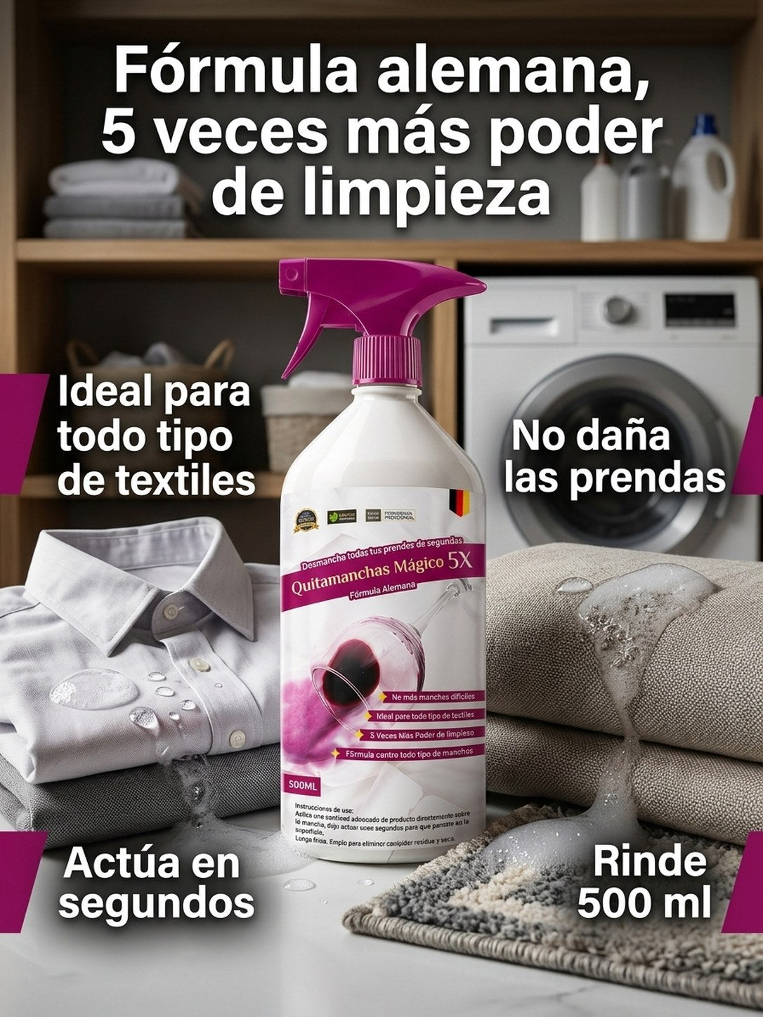 Fórmula alemana con 5 veces más poder de limpieza