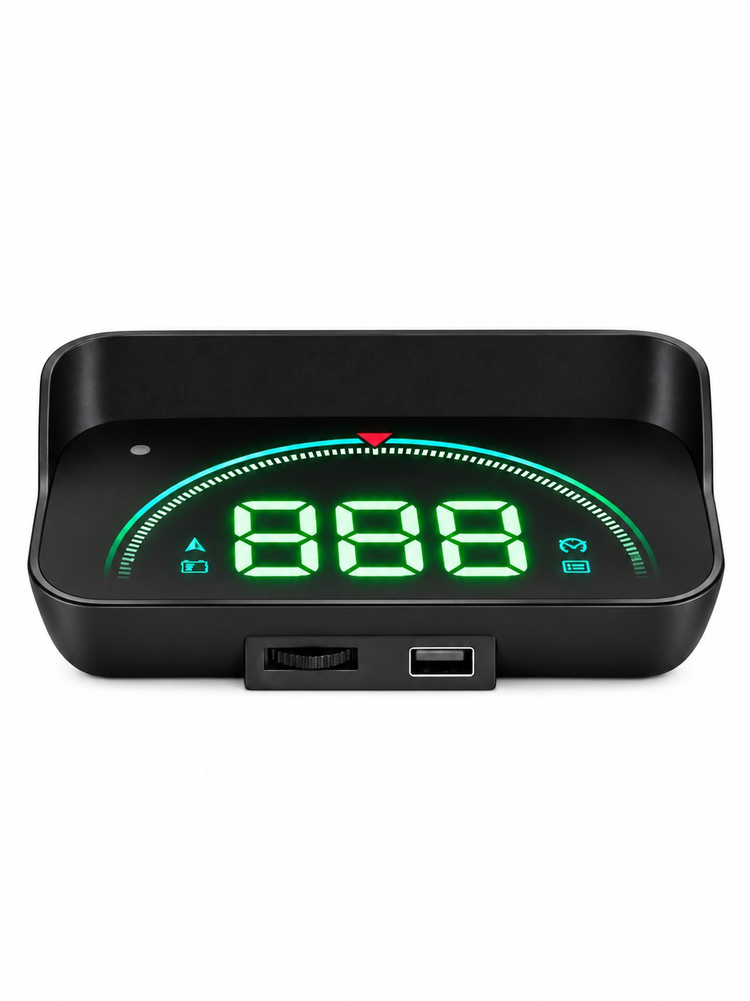 SpeedVue completo — pantalla verde brillante, sin cables gruesos